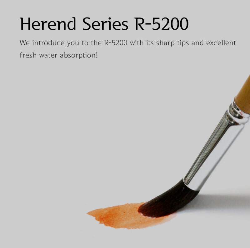 6,18,30 Set Herend Brush Series KOF-7800 No.2 ~ No.30 for Erasing Watercolor with Strong Synthetic Hair/Hake Flat Paintbrush 